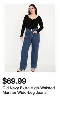 Old Navy Old Navy Extra High-Waisted Mariner Wide-Leg Jeans offer