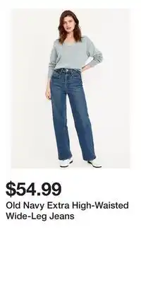 Old Navy Old Navy Extra High-Waisted Wide-Leg Jeans offer