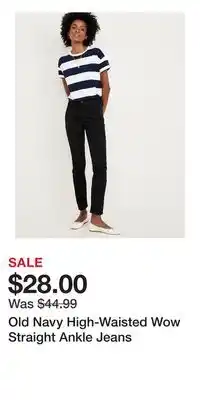 Old Navy Old Navy High-Waisted Wow Straight Ankle Jeans offer