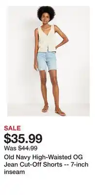 Old Navy Old Navy High-Waisted OG Jean Cut-Off Shorts -- 7-inch inseam offer