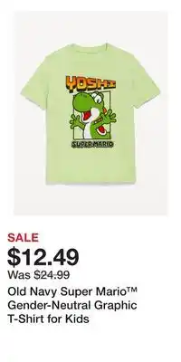 Old Navy Old Navy Super Mario Gender-Neutral Graphic T-Shirt for Kids offer