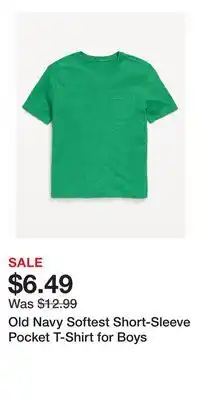 Old Navy Old Navy Softest Short-Sleeve Pocket T-Shirt for Boys offer