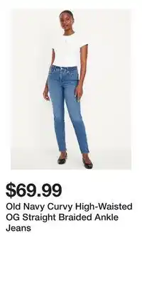 Old Navy Old Navy Curvy High-Waisted OG Straight Braided Ankle Jeans offer