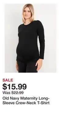 Old Navy Old Navy Maternity Long-Sleeve Crew-Neck T-Shirt offer