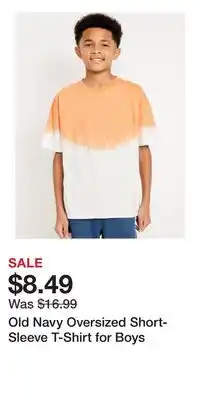 Old Navy Old Navy Oversized Short-Sleeve T-Shirt for Boys offer