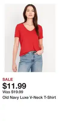 Old Navy Old Navy Luxe V-Neck T-Shirt offer