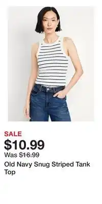 Old Navy Old Navy Snug Striped Tank Top offer