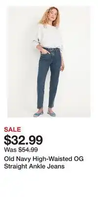 Old Navy Old Navy High-Waisted OG Straight Ankle Jeans offer