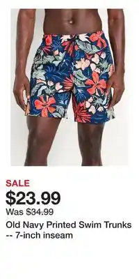 Old Navy Old Navy Printed Swim Trunks -- 7-inch inseam offer