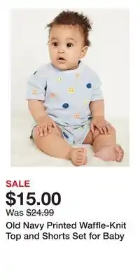 Old Navy Old Navy Printed Waffle-Knit Top and Shorts Set for Baby offer