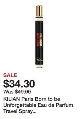 Sephora KILIAN Paris Born to be Unforgettable Eau de Parfum Travel Spray with Cinnamon & Vanilla offer