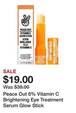 Sephora Peace Out 6% Vitamin C Brightening Eye Treatment Serum Glow Stick offer