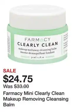 Sephora Farmacy Mini Clearly Clean Makeup Removing Cleansing Balm offer