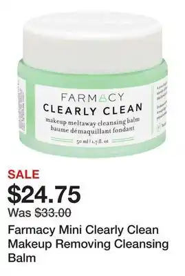 Sephora Farmacy Mini Clearly Clean Makeup Removing Cleansing Balm offer