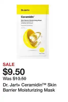 Sephora Dr. Jart+ Ceramidin Skin Barrier Moisturizing Mask offer