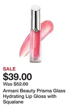 Sephora Armani Beauty Prisma Glass Hydrating Lip Gloss with Squalane offer