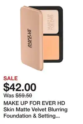 Sephora MAKE UP FOR EVER HD Skin Matte Velvet Blurring Foundation & Setting Powder offer