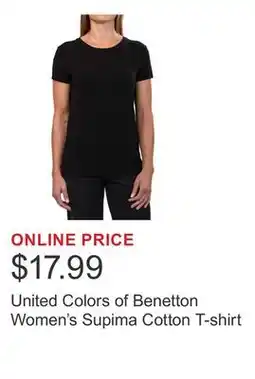 Costco United Colors of Benetton Women's Supima Cotton T-shirt offer