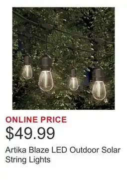 Costco Artika Blaze LED Outdoor Solar String Lights offer