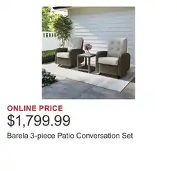 Costco Barela 3-piece Patio Conversation Set offer