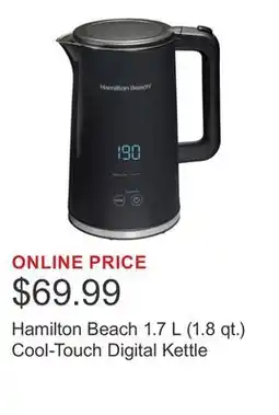 Costco Hamilton Beach 1.7 L (1.8 qt.) Cool-Touch Digital Kettle offer