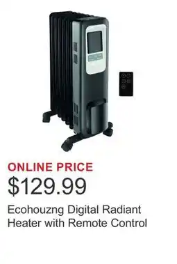 Costco Ecohouzng Digital Radiant Heater with Remote Control offer