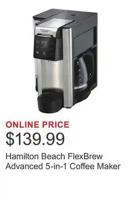 Costco Hamilton Beach FlexBrew Advanced 5-in-1 Coffee Maker offer