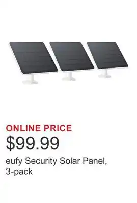 Costco eufy Security Solar Panel, 3-pack offer