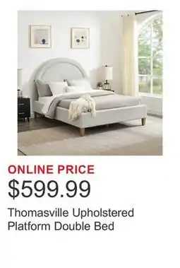 Costco Thomasville Upholstered Platform Double Bed offer