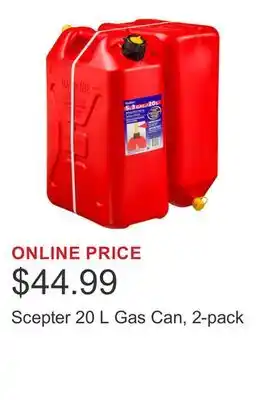 Costco Scepter 20 L Gas Can, 2-pack offer