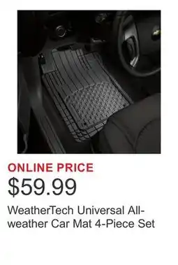 Costco WeatherTech Universal All-weather Car Mat 4-Piece Set offer