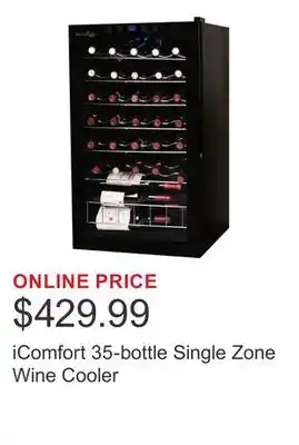 Costco iComfort 35-bottle Single Zone Wine Cooler offer