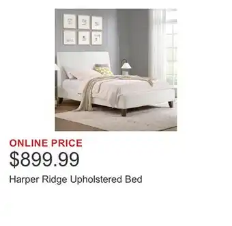 Costco Harper Ridge Upholstered Bed offer