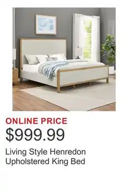 Costco Living Style Henredon Upholstered King Bed offer