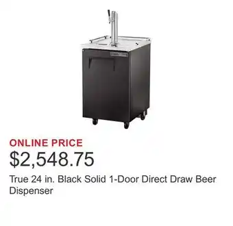 Costco True 24 in. Black Solid 1-Door Direct Draw Beer Dispenser offer