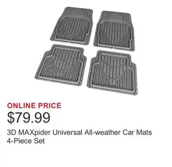 Costco 3D MAXpider Universal All-weather Car Mats 4-Piece Set offer