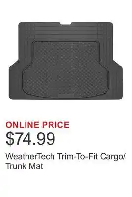 Costco WeatherTech Trim-To-Fit Cargo/Trunk Mat offer