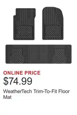 Costco WeatherTech Trim-To-Fit Floor Mat offer