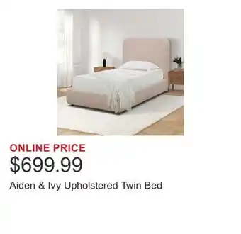 Costco Aiden & Ivy Upholstered Twin Bed offer