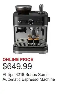 Costco Philips 3218 Series Semi-Automatic Espresso Machine offer