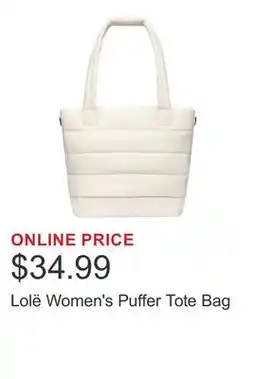 Costco Lolë Women's Puffer Tote Bag offer