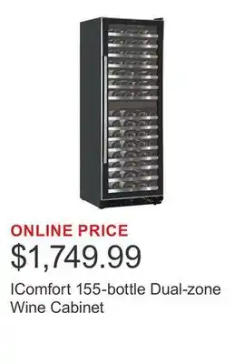 Costco IComfort 155-bottle Dual-zone Wine Cabinet offer