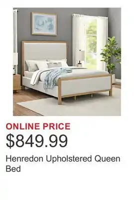 Costco Henredon Upholstered Queen Bed offer