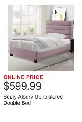 Costco Sealy Albury Upholstered Double Bed offer