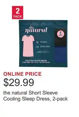 Costco the natural Short Sleeve Cooling Sleep Dress, 2-pack offer