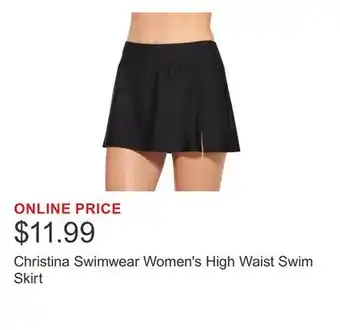 Costco Christina Swimwear Women's High Waist Swim Skirt offer