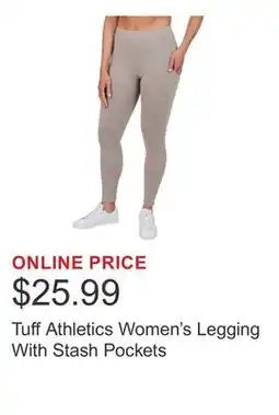 Costco Tuff Athletics Women's Legging With Stash Pockets offer