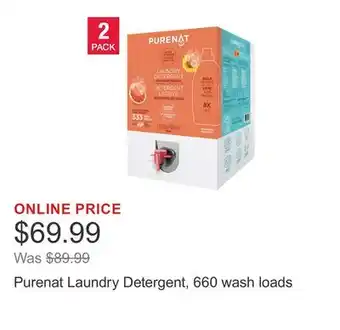 Costco Purenat Laundry Detergent, 660 wash loads offer