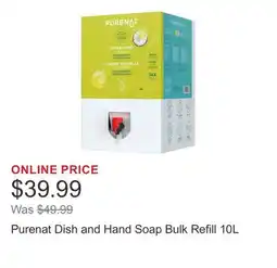 Costco Purenat Dish and Hand Soap Bulk Refill 10L offer