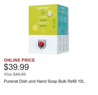 Costco Purenat Dish and Hand Soap Bulk Refill 10L offer